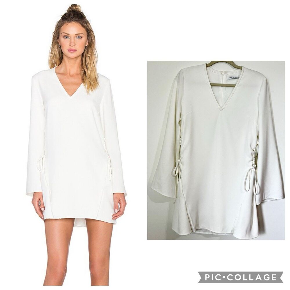 Finders Keepers Fly Away Dress White Long Sleeve Women’s S